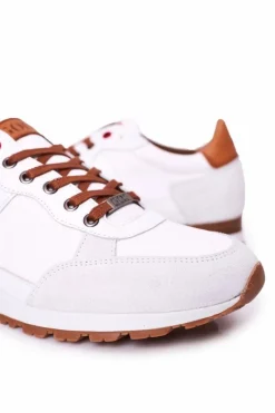 New GOE Męskie Sportowe Buty Sneakersy HH1N4054 Białe