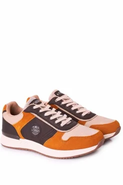 New Męskie Sportowe Buty Sneakersy Żółto-Brązowe Harold Męskie Obuwie Sportowe Męskie