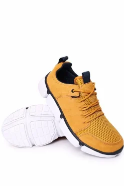 Obuwie Sportowe Męskie>GOE Męskie Sportowe Buty Sneakersy HH1N4029 Żółte