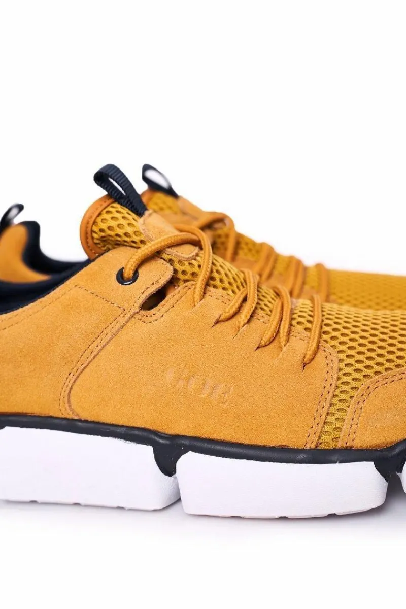 Obuwie Sportowe Męskie>GOE Męskie Sportowe Buty Sneakersy HH1N4029 Żółte