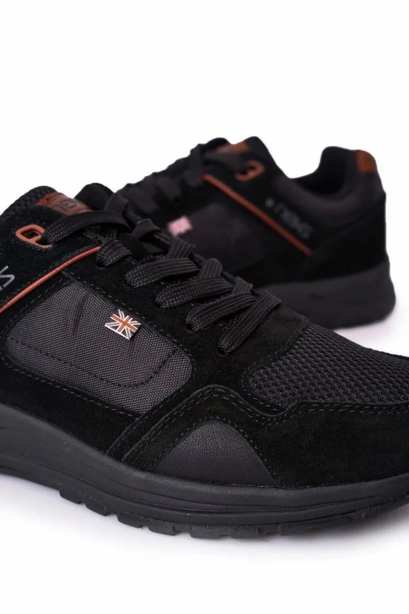 Obuwie Sportowe Męskie>Evento Męskie Sportowe Buty Sneakersy Czarne Fabian