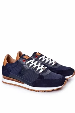 New GOE Męskie Sportowe Buty Sneakersy HH1N4053 Granatowe