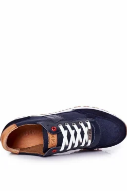 New GOE Męskie Sportowe Buty Sneakersy HH1N4053 Granatowe