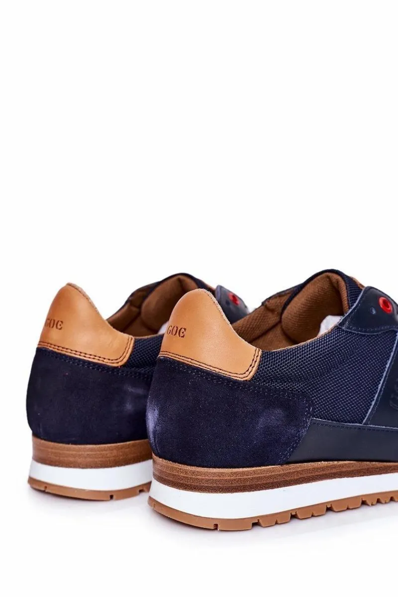 New GOE Męskie Sportowe Buty Sneakersy HH1N4053 Granatowe