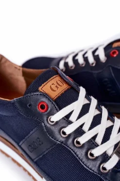 New GOE Męskie Sportowe Buty Sneakersy HH1N4053 Granatowe