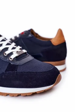 New GOE Męskie Sportowe Buty Sneakersy HH1N4053 Granatowe
