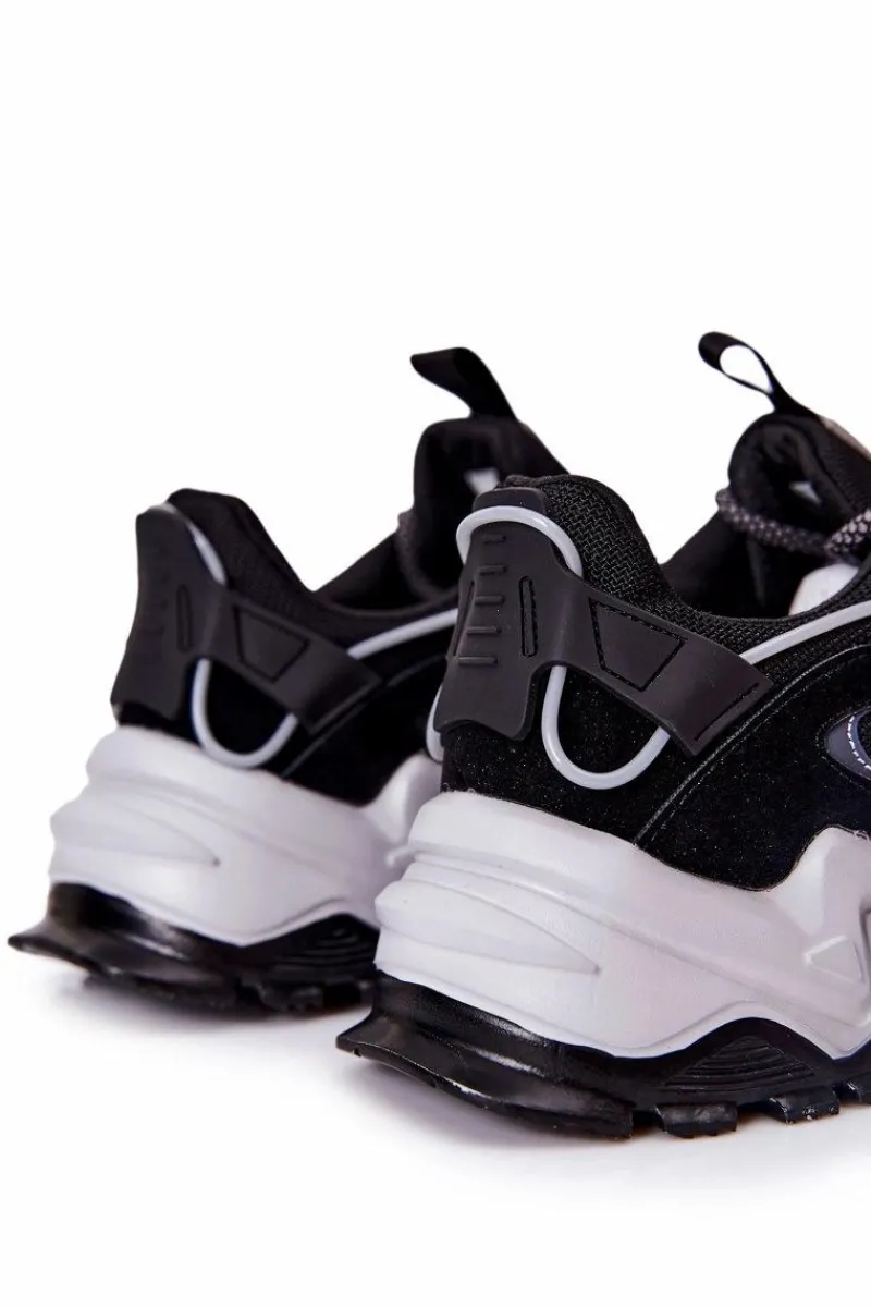 Trampki Męskie Big Star|Obuwie Sportowe Męskie>Big Star Shoes Męskie Sportowe Buty Sneakersy Big Star II174044 Czarne