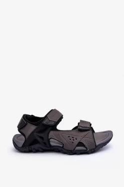 Online Męskie Sportowe Sandały SS23FSANM018-22S Ciemnoszare Męskie Sandały Męskie