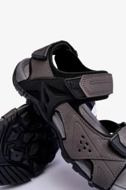 Online Męskie Sportowe Sandały SS23FSANM018-22S Ciemnoszare Męskie Sandały Męskie