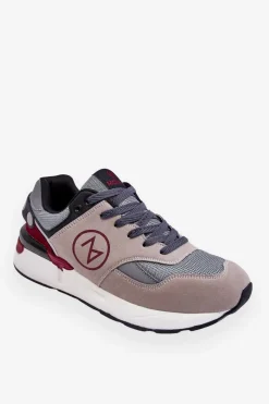 Sale Męskie Sznurowane Buty Sportowe Szaro-Czarne Stephen Męskie Obuwie Sportowe Męskie