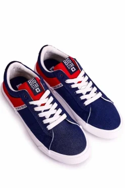 Clearance Męskie Tenisówki Big Star FF174137 Granatowo-Czerwone Męskie Trampki Męskie Big Star|Trampki Niskie