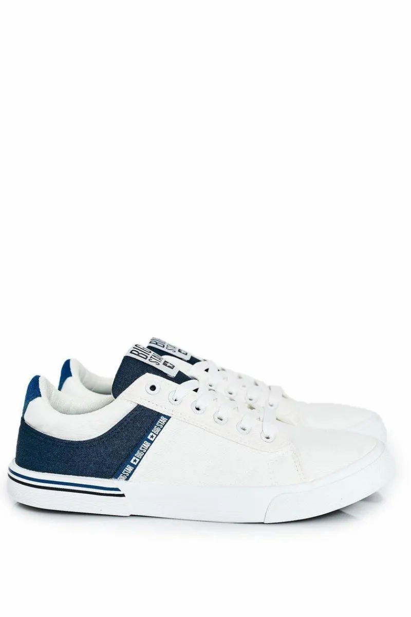 Trampki Męskie Big Star|Trampki Niskie>Big Star Shoes Męskie Tenisówki Big Star FF174136 Biało-Granatowe