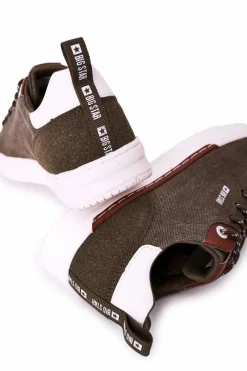 Trampki Męskie Big Star|Trampki Niskie>Big Star Shoes Męskie Tenisówki Big Star HH174160 Khaki