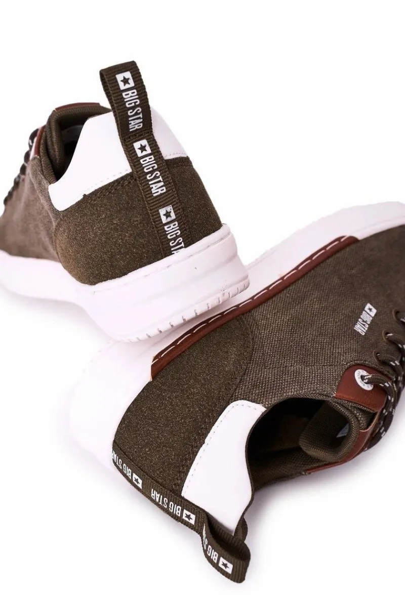 Trampki Męskie Big Star|Trampki Niskie>Big Star Shoes Męskie Tenisówki Big Star HH174160 Khaki