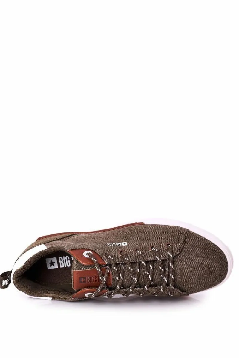 Trampki Męskie Big Star|Trampki Niskie>Big Star Shoes Męskie Tenisówki Big Star HH174160 Khaki