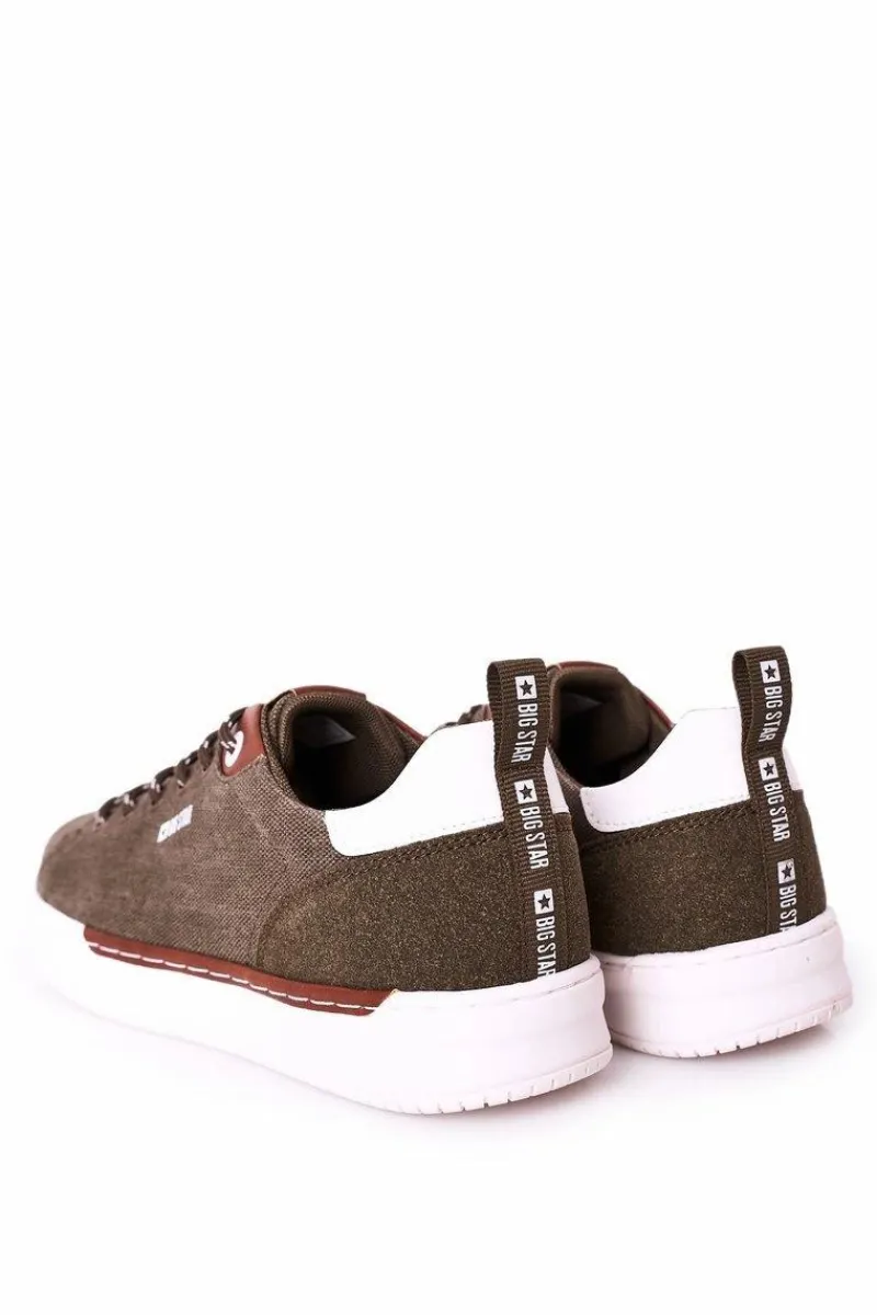 Trampki Męskie Big Star|Trampki Niskie>Big Star Shoes Męskie Tenisówki Big Star HH174160 Khaki