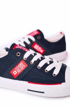 Sale Big Star Shoes Męskie Trampki Big Star HH174041 Granatowe