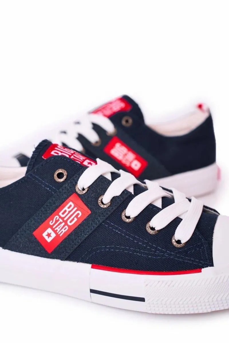 Sale Big Star Shoes Męskie Trampki Big Star HH174041 Granatowe