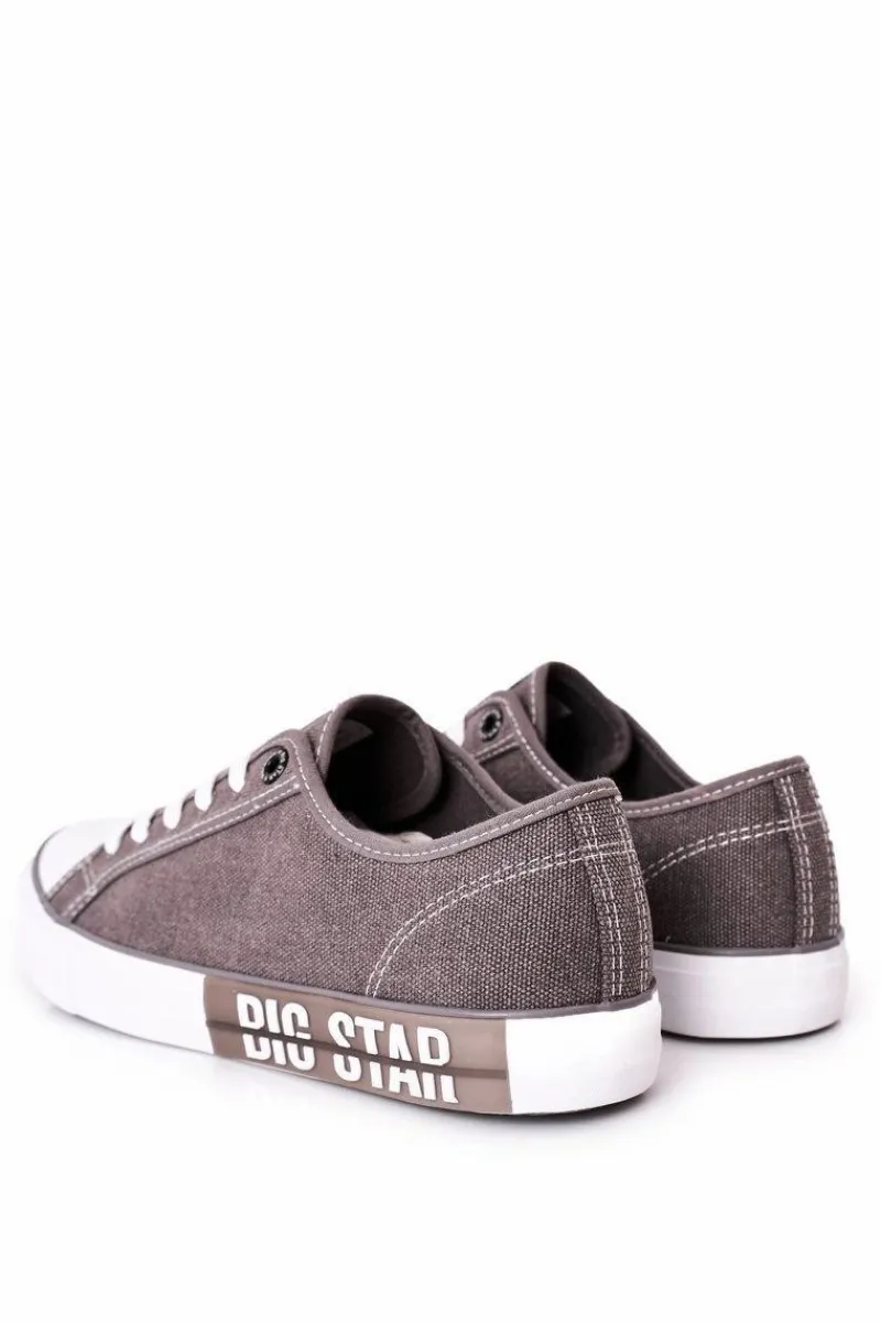 Trampki Męskie Big Star|Trampki Niskie>Big Star Shoes Męskie Trampki Big Star HH174049 Szare