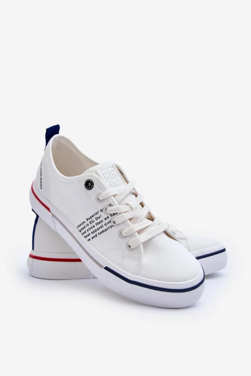 Trampki Męskie Big Star|Trampki Niskie>Big Star Shoes Męskie Trampki Big Star LL174204 Białe Biały