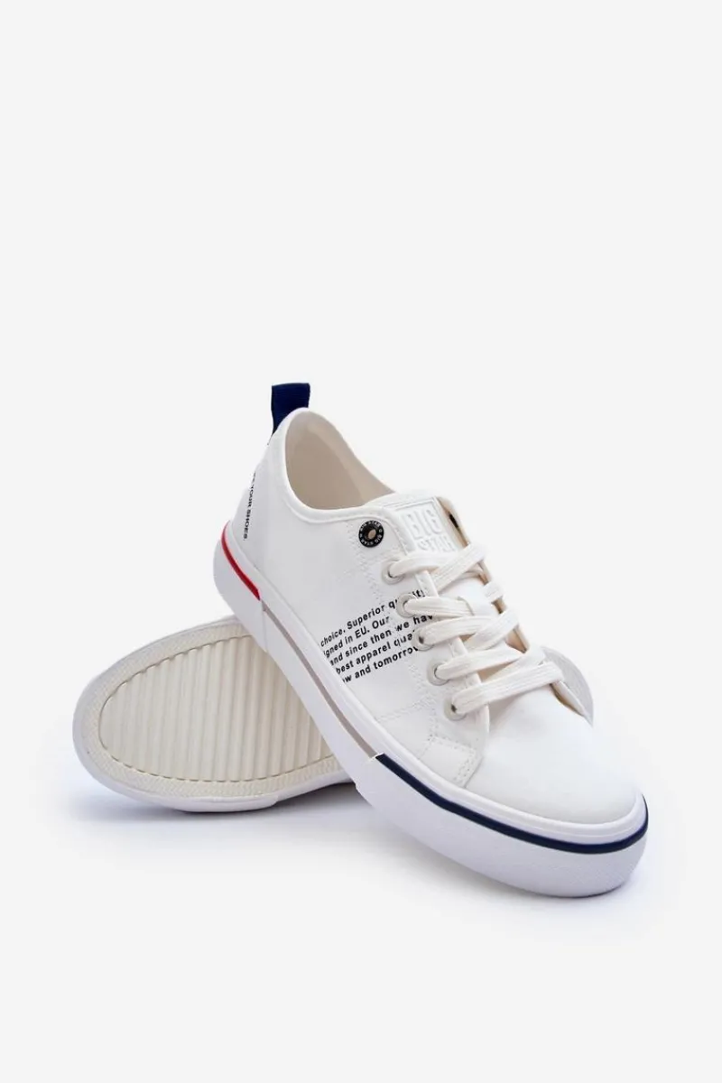 Trampki Męskie Big Star|Trampki Niskie>Big Star Shoes Męskie Trampki Big Star LL174204 Białe Biały