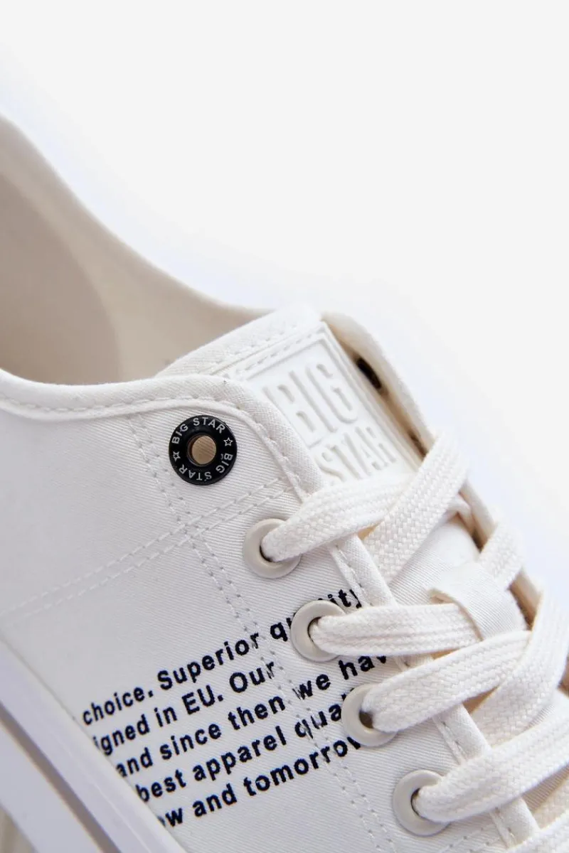 Trampki Męskie Big Star|Trampki Niskie>Big Star Shoes Męskie Trampki Big Star LL174204 Białe Biały