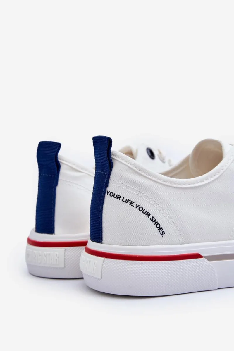 Trampki Męskie Big Star|Trampki Niskie>Big Star Shoes Męskie Trampki Big Star LL174204 Białe Biały