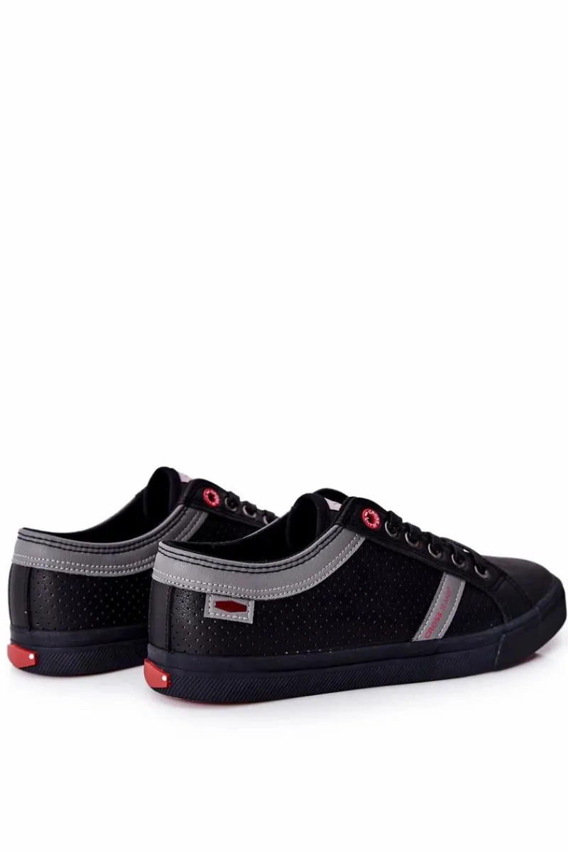 Outlet Męskie Trampki II1R4004C Czarne Męskie Trampki Męskie Cross Jeans|Trampki Niskie