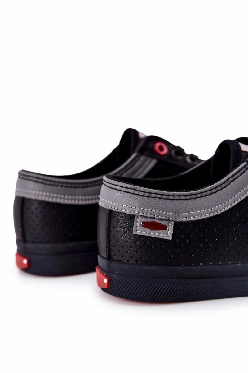 Outlet Męskie Trampki II1R4004C Czarne Męskie Trampki Męskie Cross Jeans|Trampki Niskie