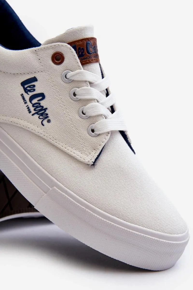 Online Lee Cooper Męskie Trampki LCW-24-02-2140 Białe