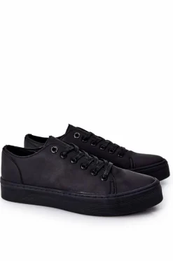 Discount Big Star Shoes Męskie Trampki Na Platformie BIG STAR II174047 Czarne