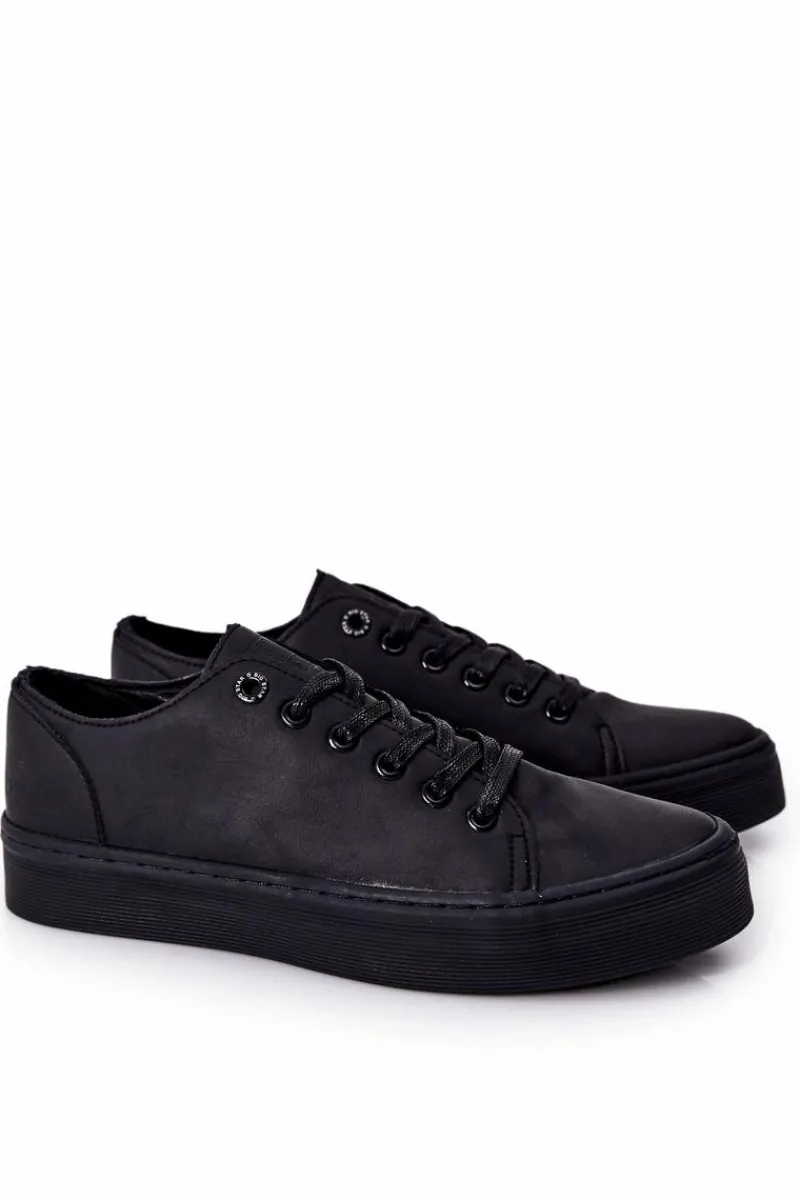 Discount Big Star Shoes Męskie Trampki Na Platformie BIG STAR II174047 Czarne