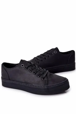 Discount Big Star Shoes Męskie Trampki Na Platformie BIG STAR II174047 Czarne