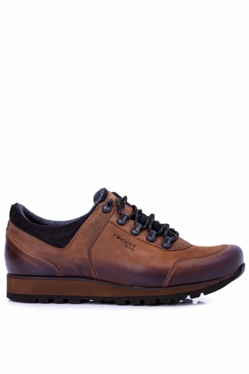 Sale Męskie Trekkingowe Brązowe Półbuty Nikopol 1685 Męskie Obuwie Trekkingowe Męskie