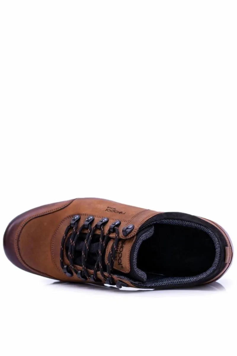 Sale Męskie Trekkingowe Brązowe Półbuty Nikopol 1685 Męskie Obuwie Trekkingowe Męskie