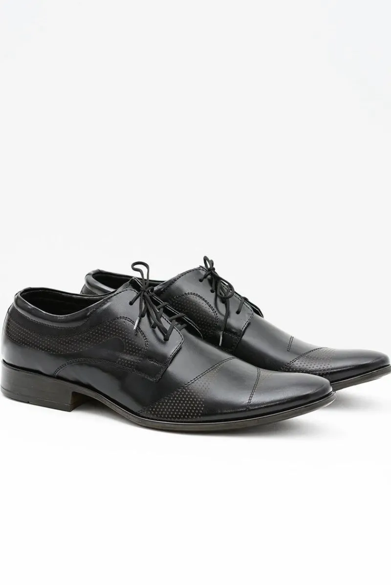 Clearance Boto Męskie Wizytowe Skórzane Półbuty Flavio