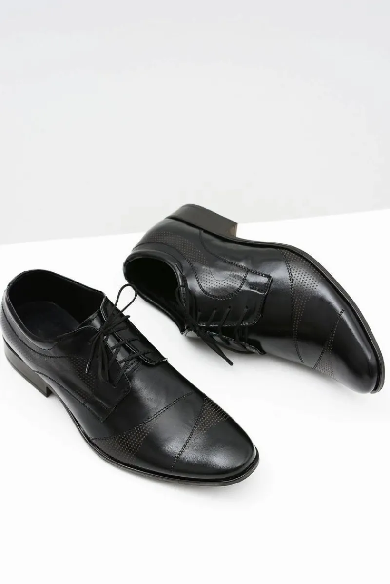 Clearance Boto Męskie Wizytowe Skórzane Półbuty Flavio