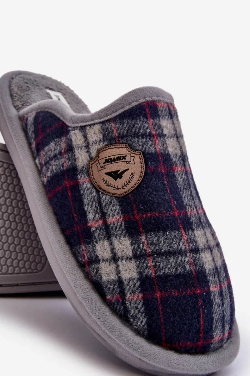 Papcie Męskie>Boto Męskie Wsuwane Kapcie Szare Kallile