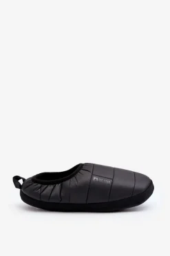 Best Męskie Wsuwane Ocieplane Kapcie Czarne Big Star KK174363 Męskie Papcie Męskie