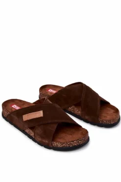 Klapki Męskie Big Star|Klapki Męskie Klasyczne>Big Star Shoes Męskie Wygodne Klapki Big Star JJ176006 Brązowe