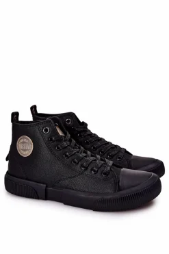 Best Męskie Wysokie Trampki Big Star II174023 Czarne Męskie Trampki Męskie Big Star|Trampki Wysokie