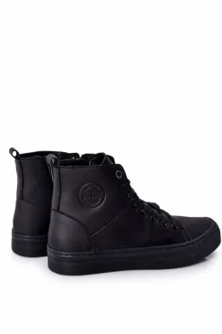 Trampki Męskie Big Star|Trampki Wysokie></noscript>Big Star Shoes Męskie Wysokie Trampki BIG STAR II174048 Czarne