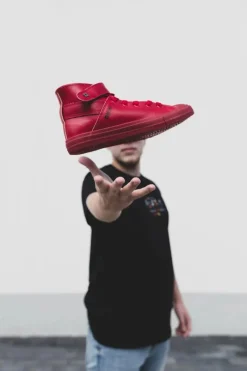 Hot Męskie Wysokie Trampki Big Star Czerwone Y174025 Męskie Trampki Męskie Big Star|Trampki Wysokie