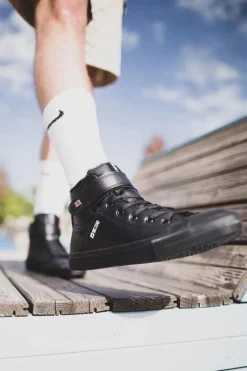 Trampki Męskie Big Star|Trampki Wysokie>Big Star Shoes Męskie Wysokie Trampki Big Star Czarne Y174020