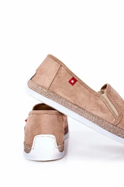 Trampki Męskie Big Star|Półbuty Casual>Big Star Shoes Męskie Zamszowe Espadryle Big Star HH176003 Beżowe