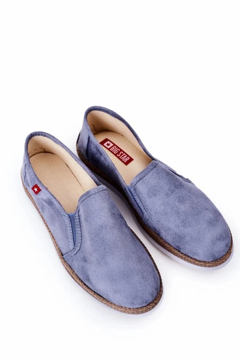 Big Star Shoes Męskie Zamszowe Espadryle Big Star HH176004 Niebieskie