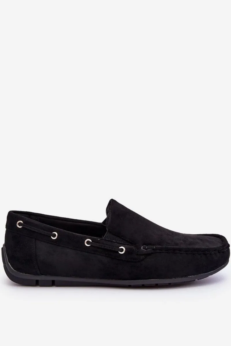 Mokasyny Wsuwane>Boto Męskie Zamszowe Wsuwane Mokasyny Czarne Rayan