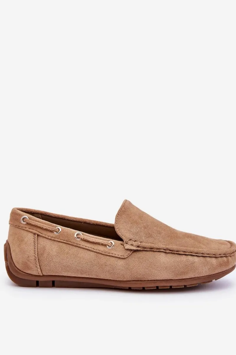 Online Boto Męskie Zamszowe Wsuwane Mokasyny Brązowe Rayan