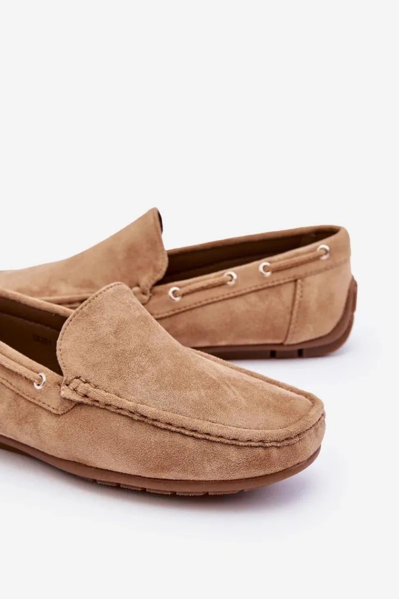 Online Boto Męskie Zamszowe Wsuwane Mokasyny Brązowe Rayan