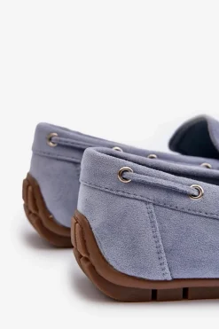 Online Męskie Zamszowe Wsuwane Mokasyny Błękitne Rayan Męskie Mokasyny Wsuwane